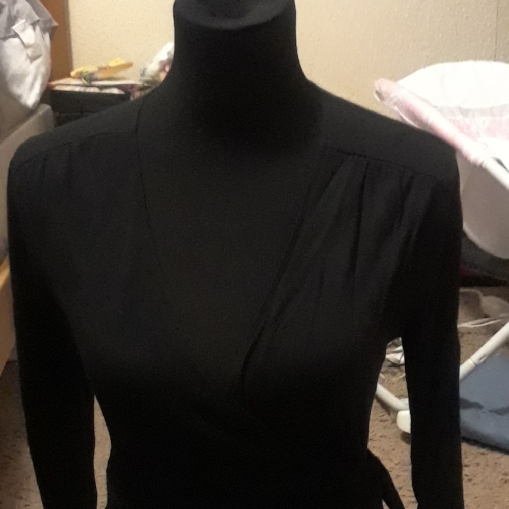 Black wrap around dress